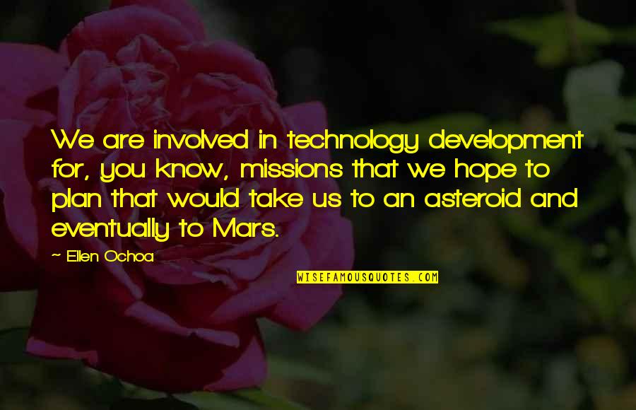 Skin Glow Quotes By Ellen Ochoa: We are involved in technology development for, you