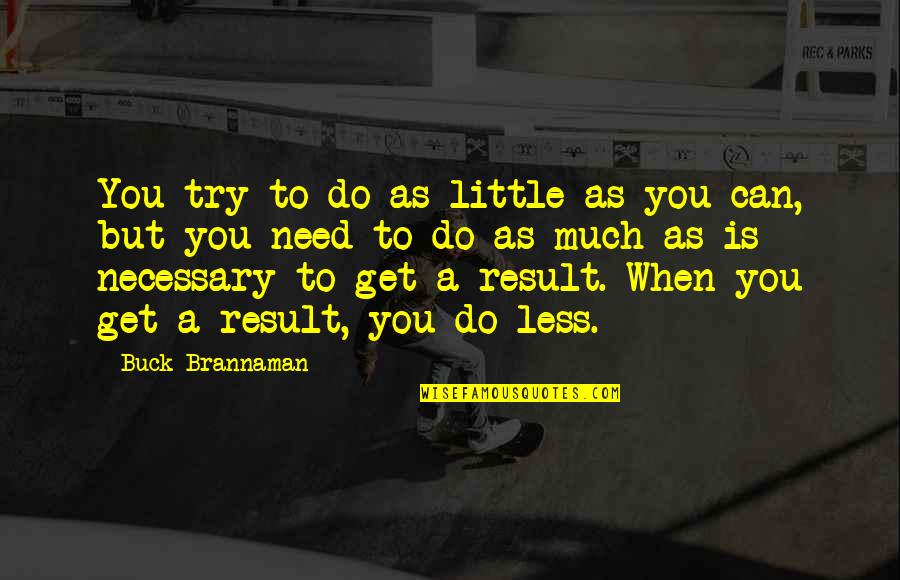 Skitty Quotes By Buck Brannaman: You try to do as little as you