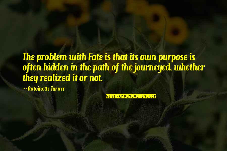 Skivor Fr N Quotes By Antoinette Turner: The problem with Fate is that its own