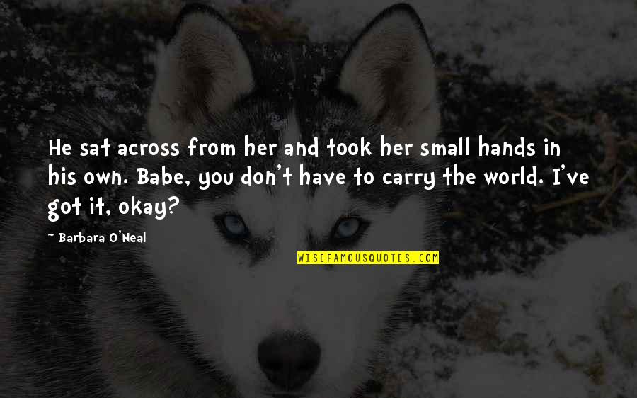 Skomager Quotes By Barbara O'Neal: He sat across from her and took her