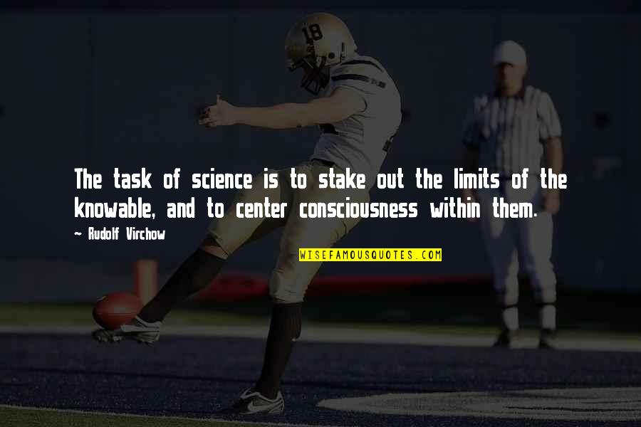 Skoula Kavc Hory Quotes By Rudolf Virchow: The task of science is to stake out Skoula Kavc Hory Quotes By Rudolf Virchow: The task of science is to stake out