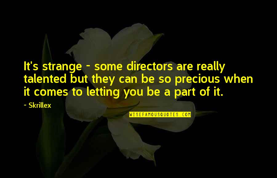 Skrillex Quotes By Skrillex: It's strange - some directors are really talented Skrillex Quotes By Skrillex: It's strange - some directors are really talented