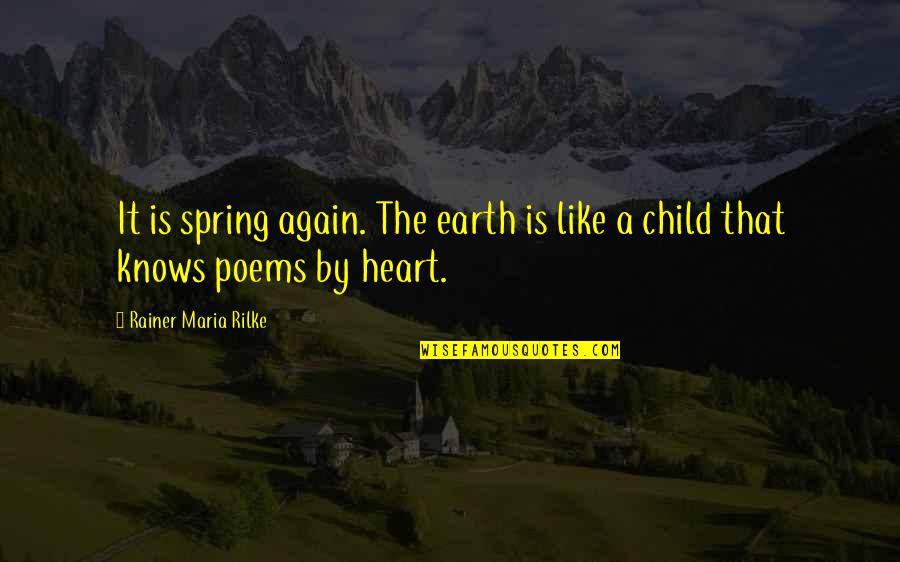 Skromn Kuchyne Quotes By Rainer Maria Rilke: It is spring again. The earth is like Skromn Kuchyne Quotes By Rainer Maria Rilke: It is spring again. The earth is like