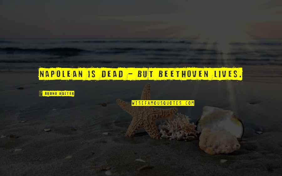 Skunk Anansie Quotes By Bruno Walter: Napolean is dead - but Beethoven lives. Skunk Anansie Quotes By Bruno Walter: Napolean is dead - but Beethoven lives.