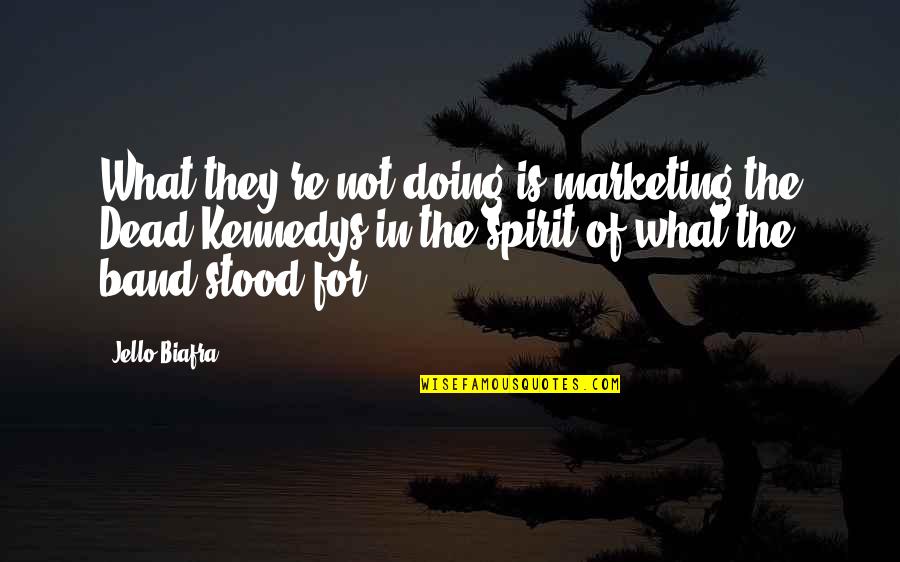 Skurcz Lydki Quotes By Jello Biafra: What they're not doing is marketing the Dead Skurcz Lydki Quotes By Jello Biafra: What they're not doing is marketing the Dead