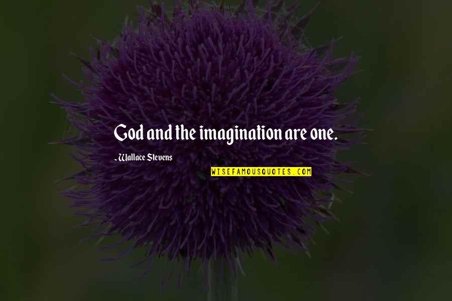 Skuts Quotes By Wallace Stevens: God and the imagination are one.