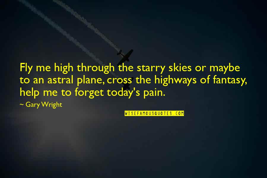 Sky And Plane Quotes By Gary Wright: Fly me high through the starry skies or