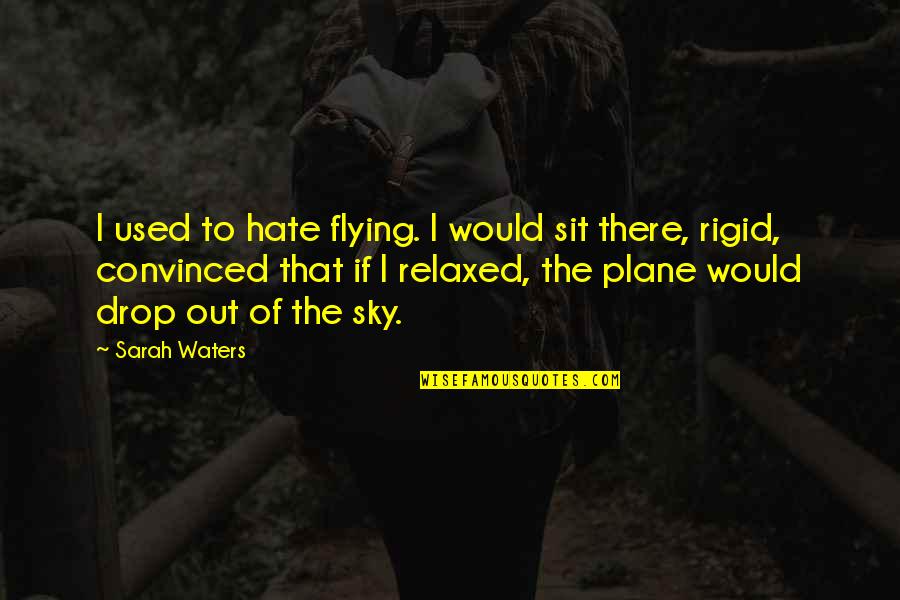 Sky And Plane Quotes By Sarah Waters: I used to hate flying. I would sit