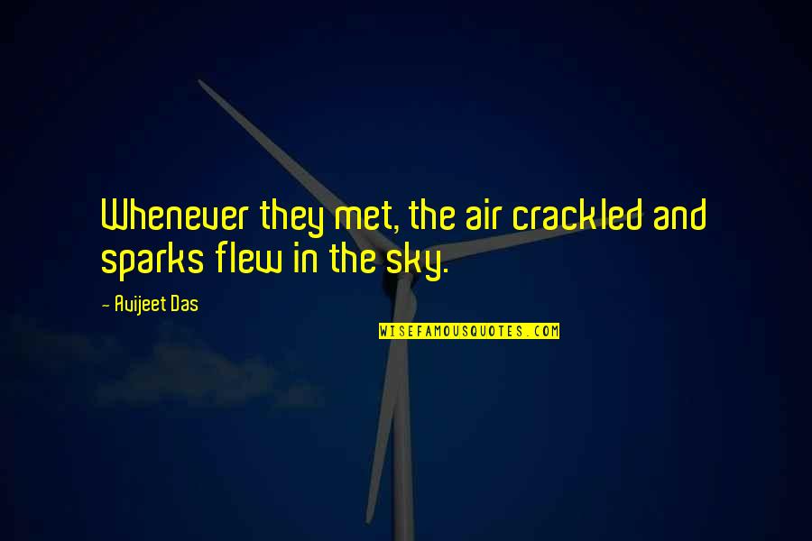 Sky And You Quotes By Avijeet Das: Whenever they met, the air crackled and sparks