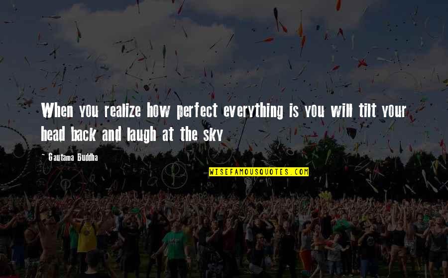 Sky And You Quotes By Gautama Buddha: When you realize how perfect everything is you