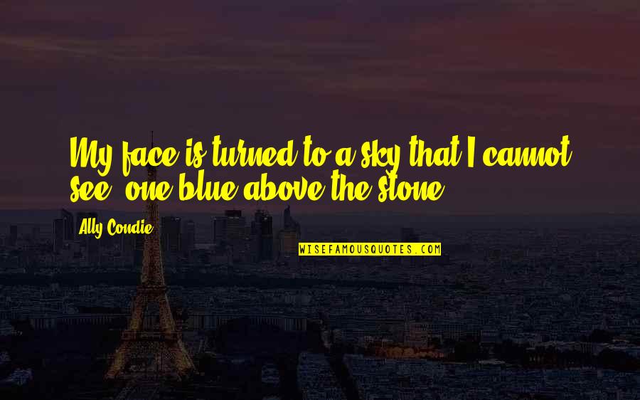 Sky Is Quotes By Ally Condie: My face is turned to a sky that