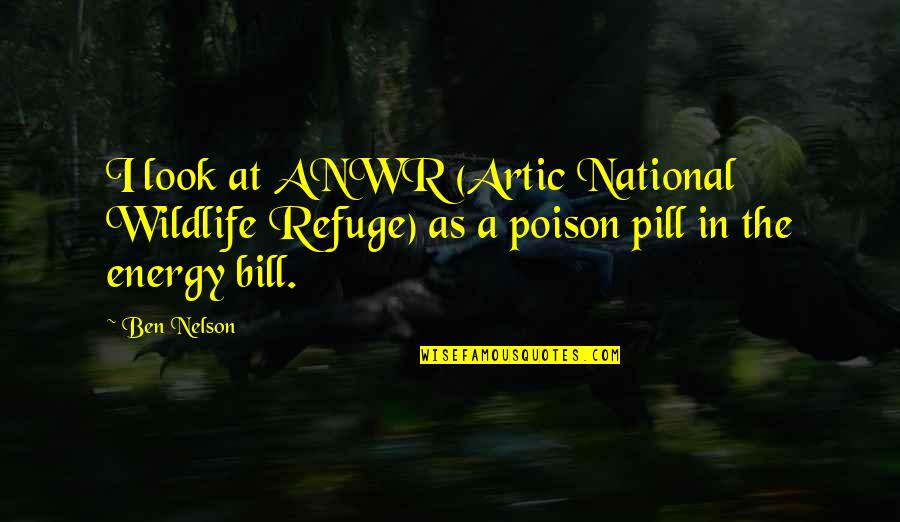 Skycaps Tips Quotes By Ben Nelson: I look at ANWR (Artic National Wildlife Refuge)