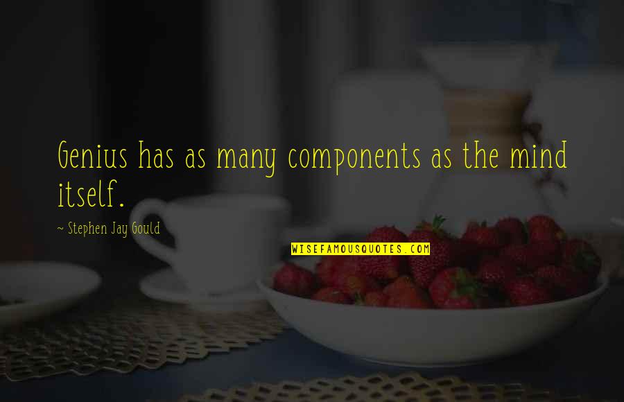 Skylander Quotes By Stephen Jay Gould: Genius has as many components as the mind Skylander Quotes By Stephen Jay Gould: Genius has as many components as the mind
