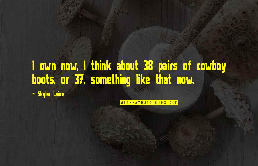 Skylar Quotes By Skylar Laine: I own now, I think about 38 pairs