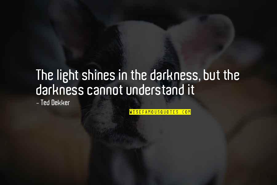 Skyline Anderson Quotes By Ted Dekker: The light shines in the darkness, but the