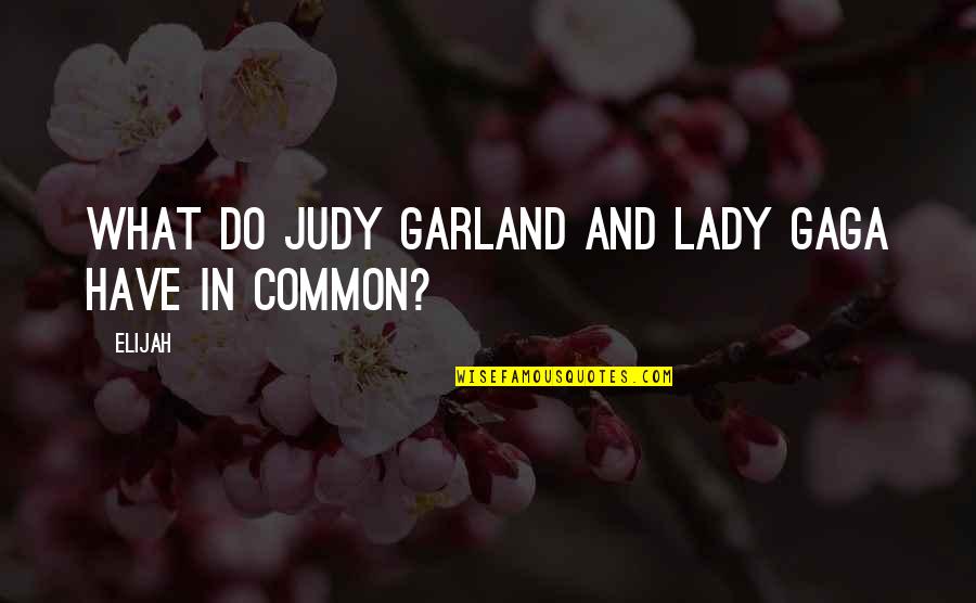 Skyrocket Band Quotes By Elijah: What do Judy Garland and Lady Gaga have