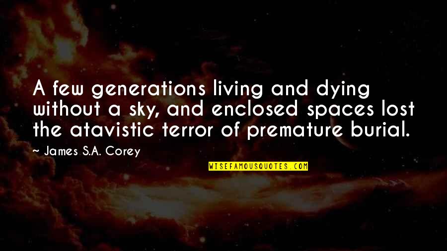 Sky's Quotes By James S.A. Corey: A few generations living and dying without a