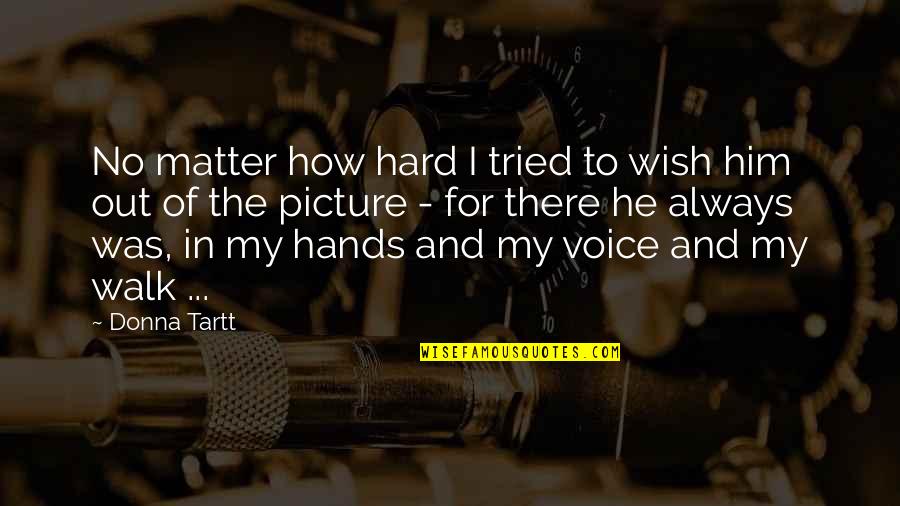 Slabbinck Albs Quotes By Donna Tartt: No matter how hard I tried to wish Slabbinck Albs Quotes By Donna Tartt: No matter how hard I tried to wish