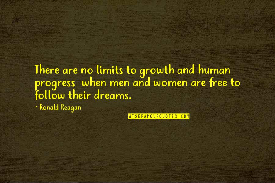 Slabiciune De La Quotes By Ronald Reagan: There are no limits to growth and human Slabiciune De La Quotes By Ronald Reagan: There are no limits to growth and human