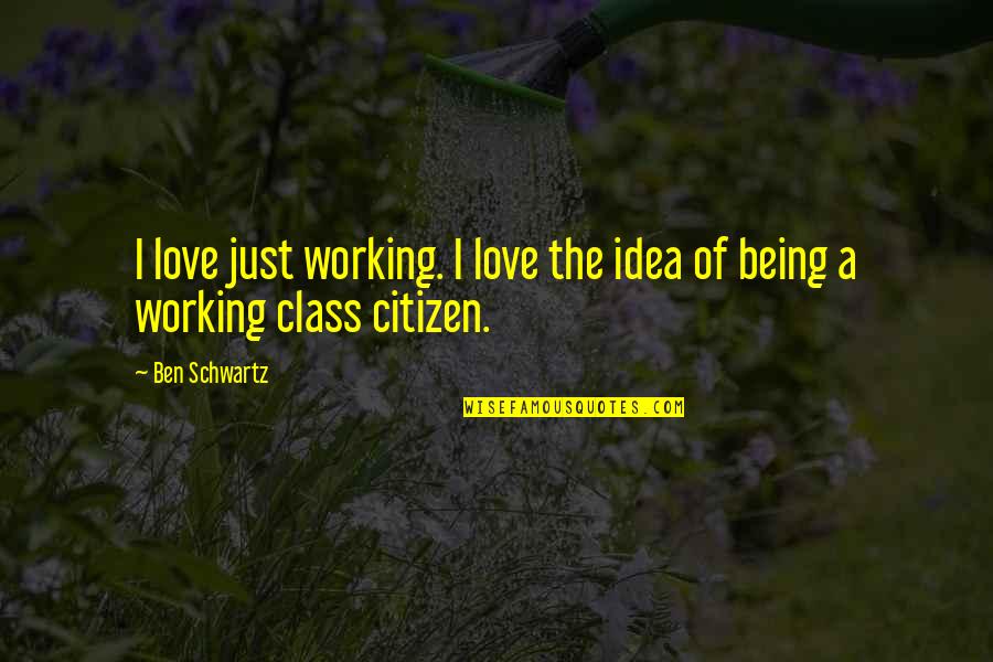 Slacking In A Relationship Quotes By Ben Schwartz: I love just working. I love the idea
