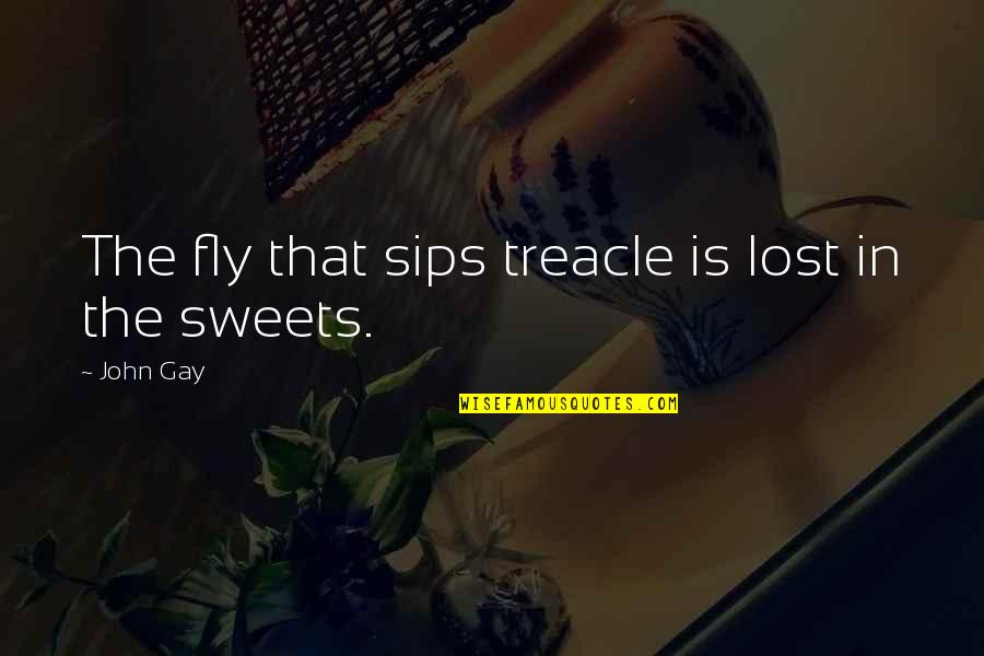 Slackjawed Quotes By John Gay: The fly that sips treacle is lost in