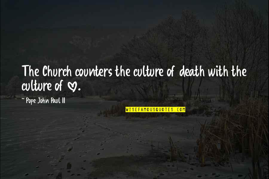 Slacktivism Statistics Quotes By Pope John Paul II: The Church counters the culture of death with Slacktivism Statistics Quotes By Pope John Paul II: The Church counters the culture of death with