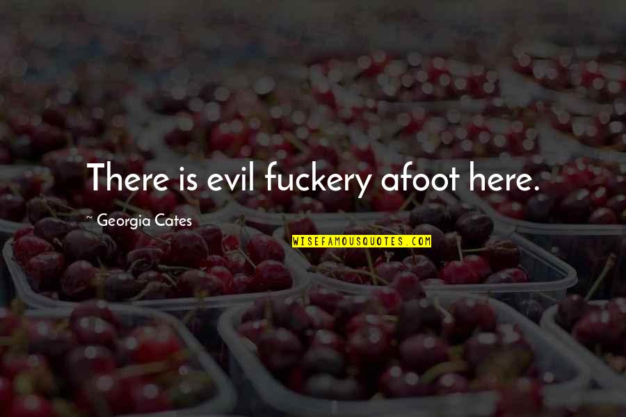Slakt Ikea Quotes By Georgia Cates: There is evil fuckery afoot here.
