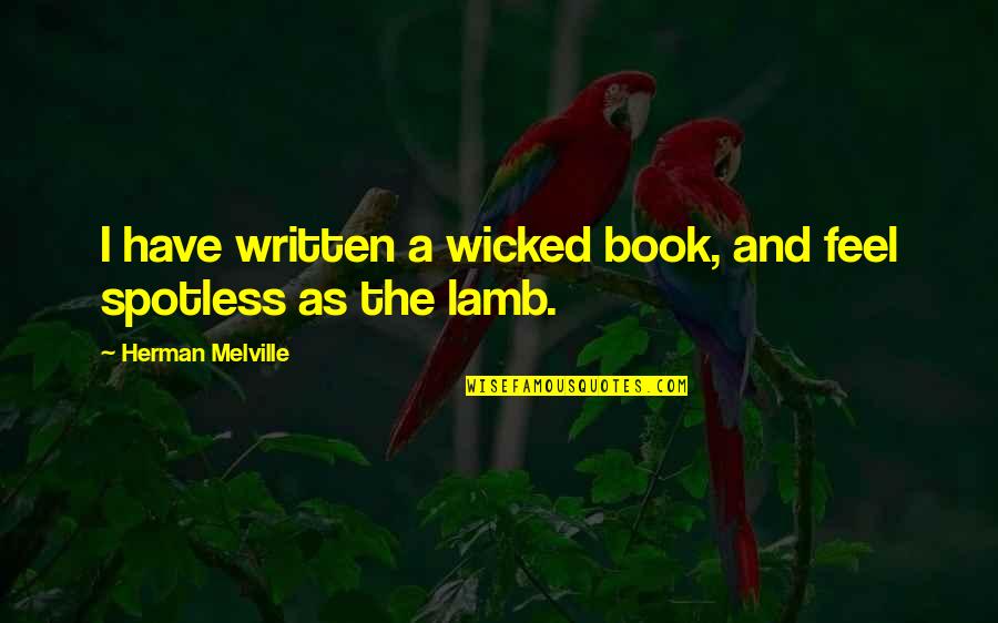 Slaney Quotes By Herman Melville: I have written a wicked book, and feel