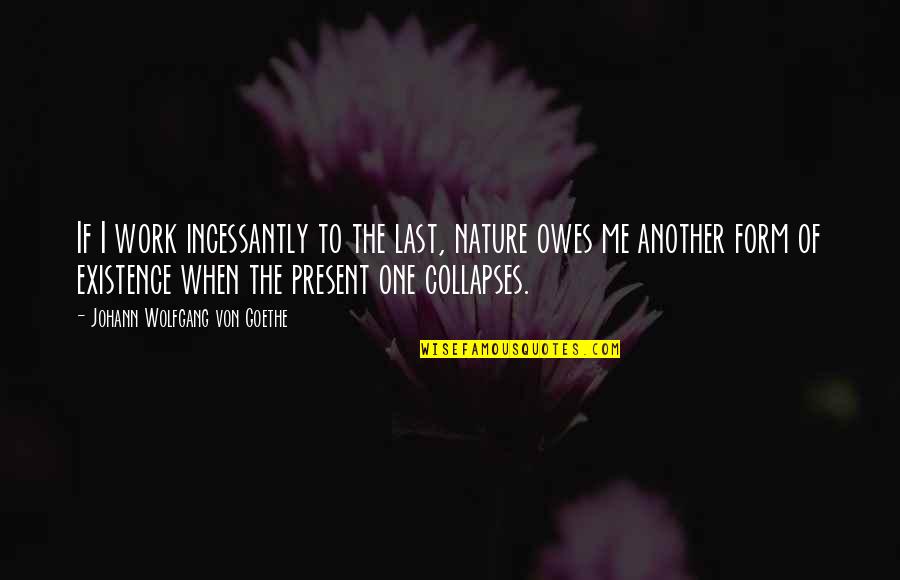 Slang Funny Quotes By Johann Wolfgang Von Goethe: If I work incessantly to the last, nature Slang Funny Quotes By Johann Wolfgang Von Goethe: If I work incessantly to the last, nature