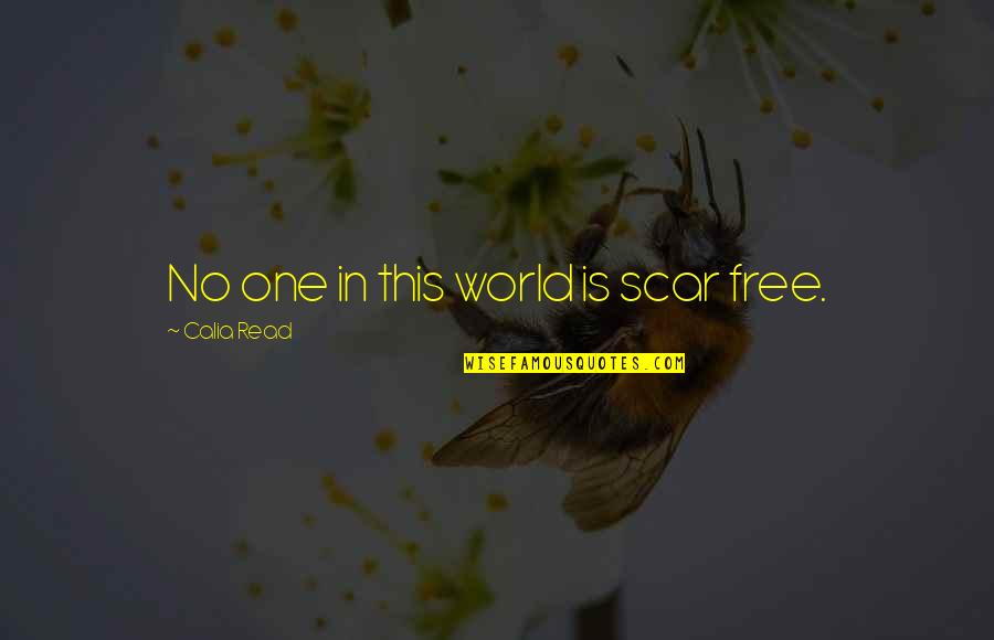 Slangy Sweetheart Quotes By Calia Read: No one in this world is scar free.