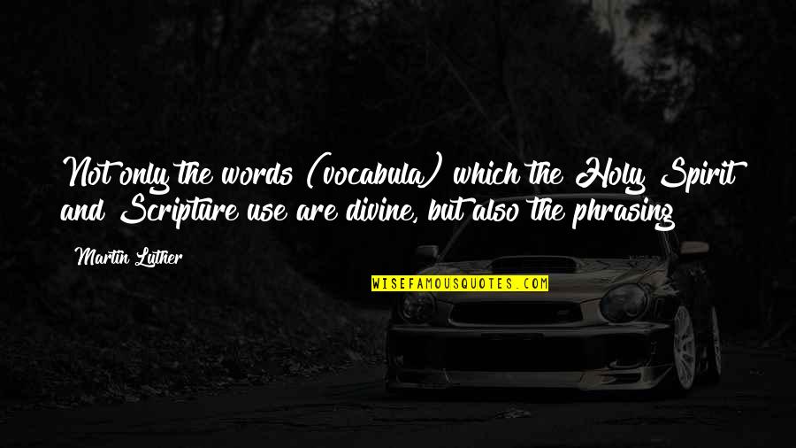 Slanted Face Quotes By Martin Luther: Not only the words (vocabula) which the Holy Slanted Face Quotes By Martin Luther: Not only the words (vocabula) which the Holy