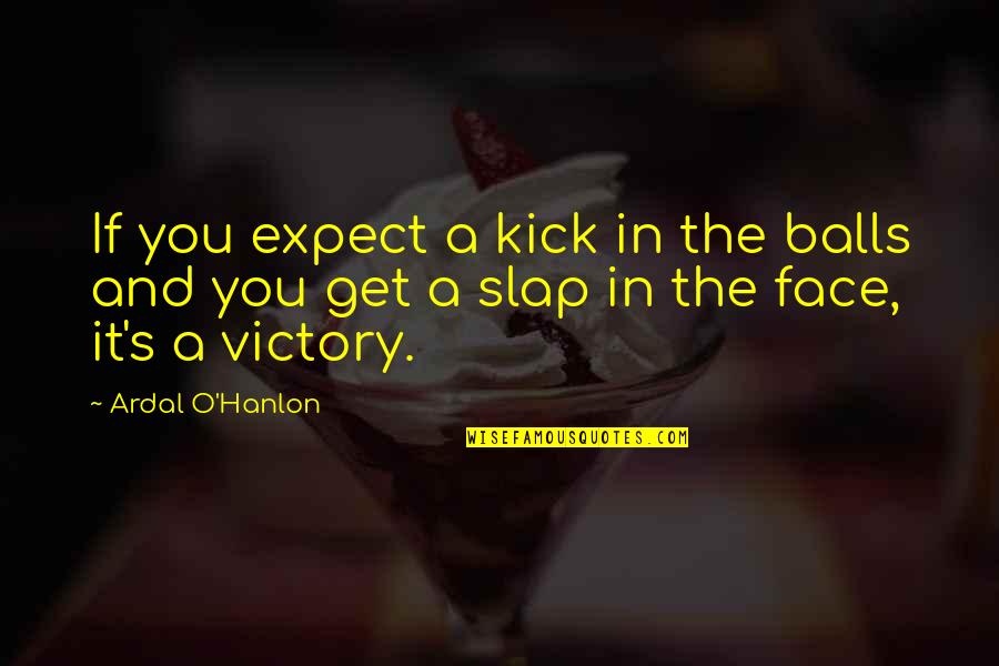 Slap You In The Face Quotes By Ardal O'Hanlon: If you expect a kick in the balls