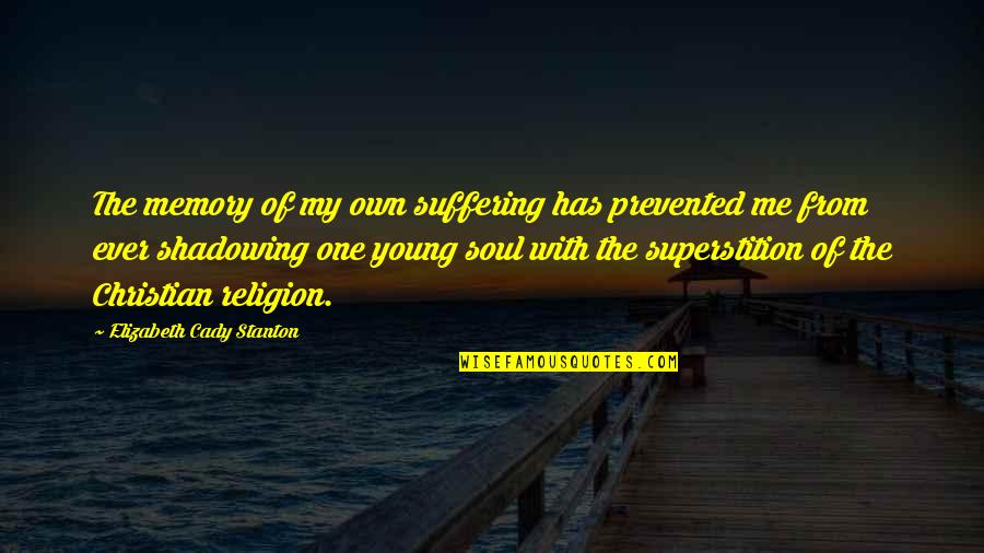 Slappin Quotes By Elizabeth Cady Stanton: The memory of my own suffering has prevented Slappin Quotes By Elizabeth Cady Stanton: The memory of my own suffering has prevented