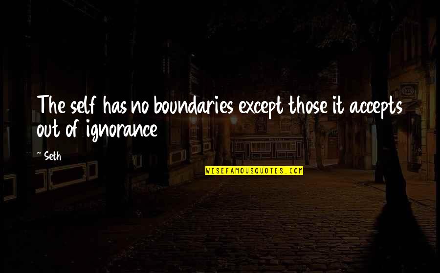 Slaten Furniture Quotes By Seth: The self has no boundaries except those it