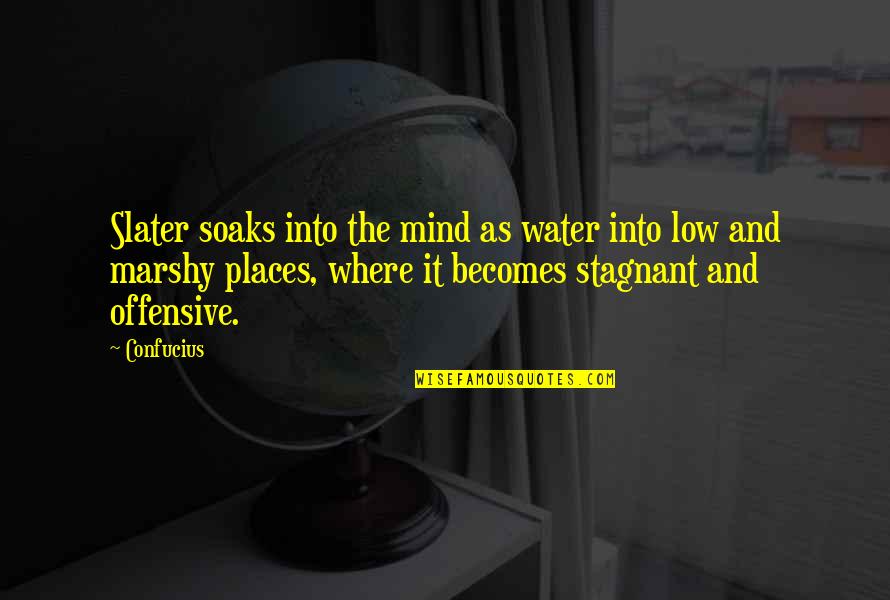 Slater Quotes By Confucius: Slater soaks into the mind as water into