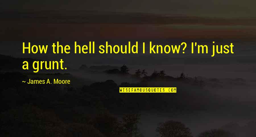 Slatka Osveta Quotes By James A. Moore: How the hell should I know? I'm just Slatka Osveta Quotes By James A. Moore: How the hell should I know? I'm just