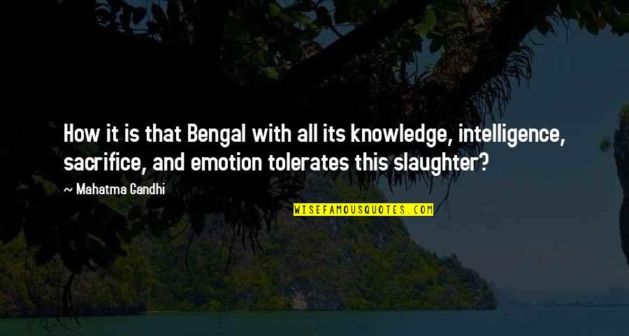 Slaughter Quotes By Mahatma Gandhi: How it is that Bengal with all its