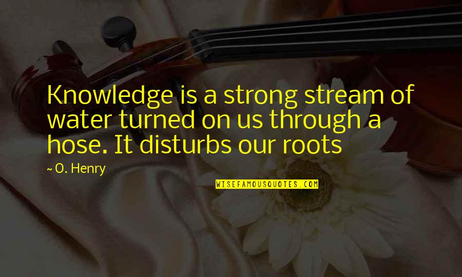 Slavcheva Quotes By O. Henry: Knowledge is a strong stream of water turned