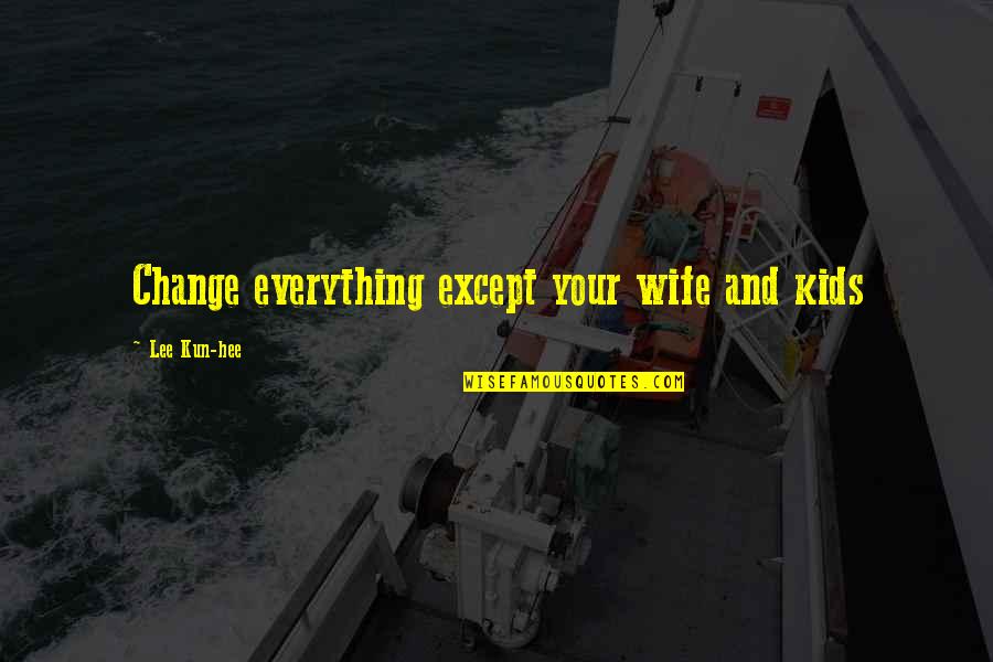 Slavcho Donchev Quotes By Lee Kun-hee: Change everything except your wife and kids