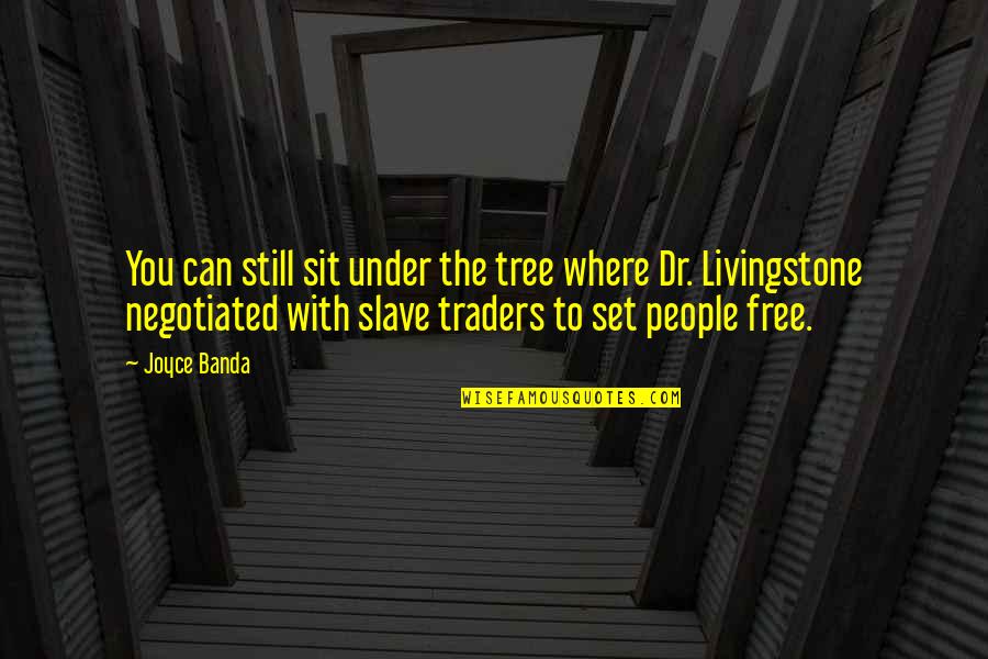 Slave Traders Quotes By Joyce Banda: You can still sit under the tree where