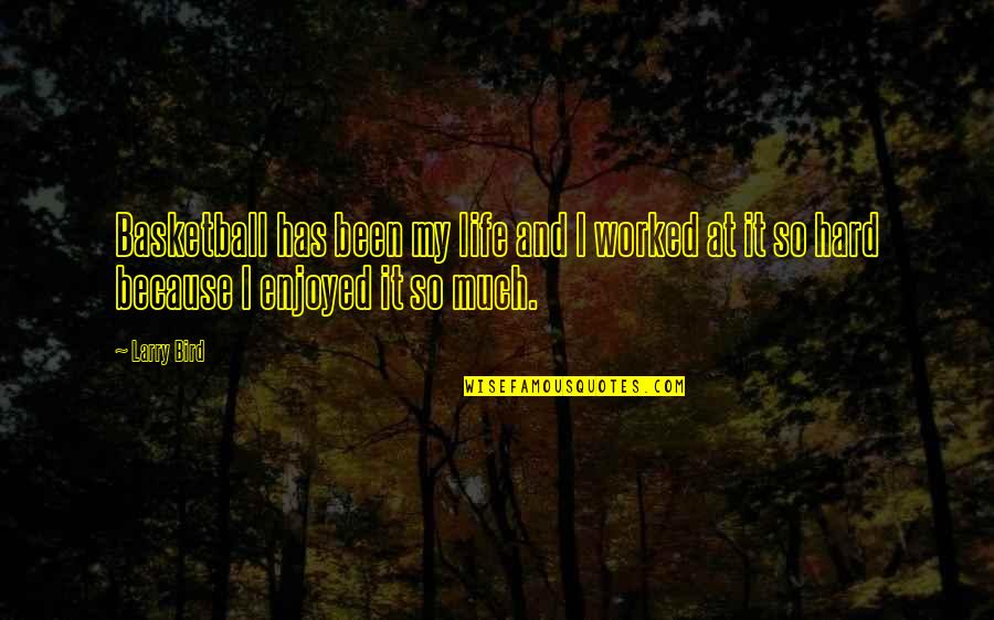 Slavens Lucky Quotes By Larry Bird: Basketball has been my life and I worked