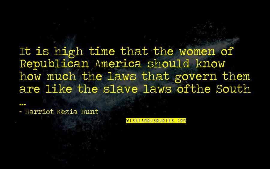 Slavery In America Quotes By Harriot Kezia Hunt: It is high time that the women of