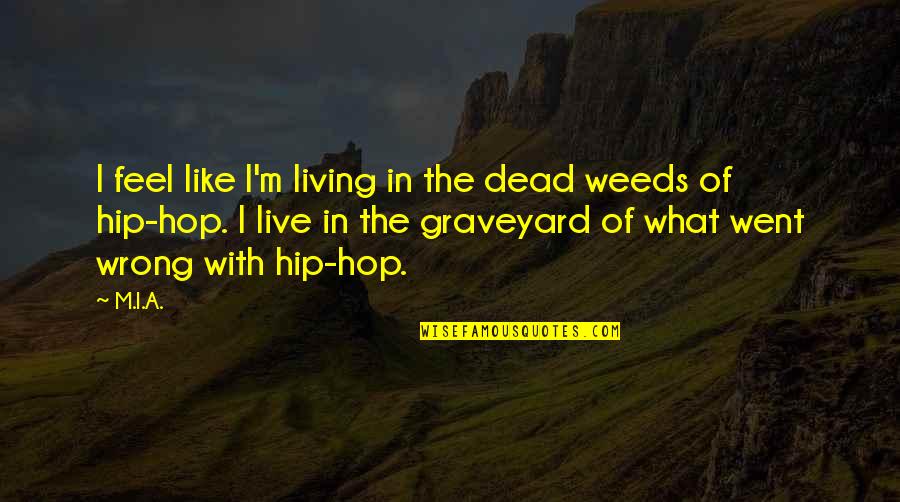 Slavery Slavery In The North Quotes By M.I.A.: I feel like I'm living in the dead