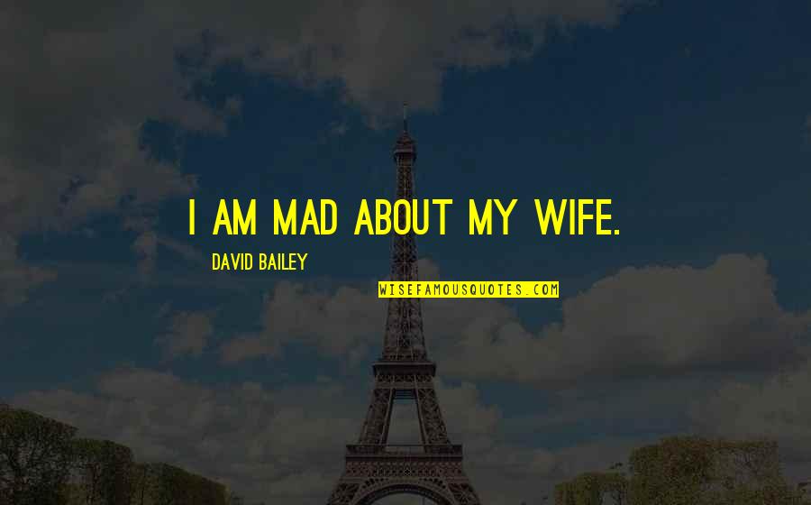 Slavishly Quotes By David Bailey: I am mad about my wife.