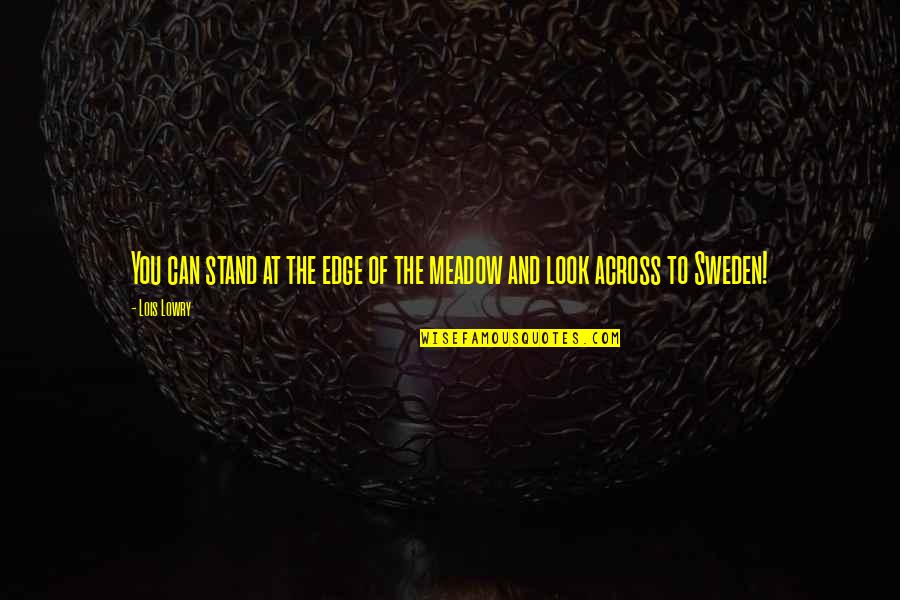 Slb Premarket Quote Quotes By Lois Lowry: You can stand at the edge of the