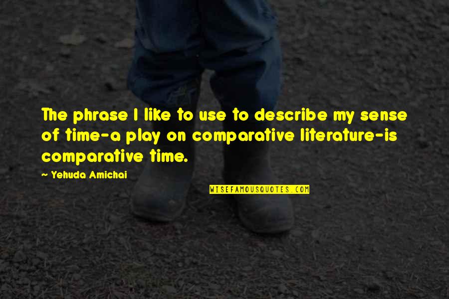 Sleeker Quotes By Yehuda Amichai: The phrase I like to use to describe