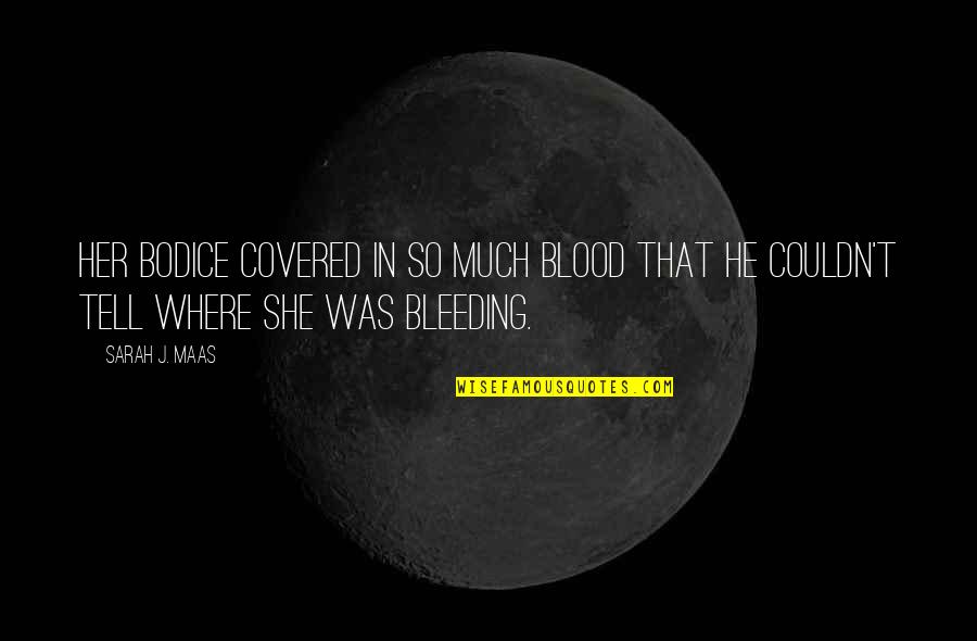 Sleekness Quotes By Sarah J. Maas: Her bodice covered in so much blood that