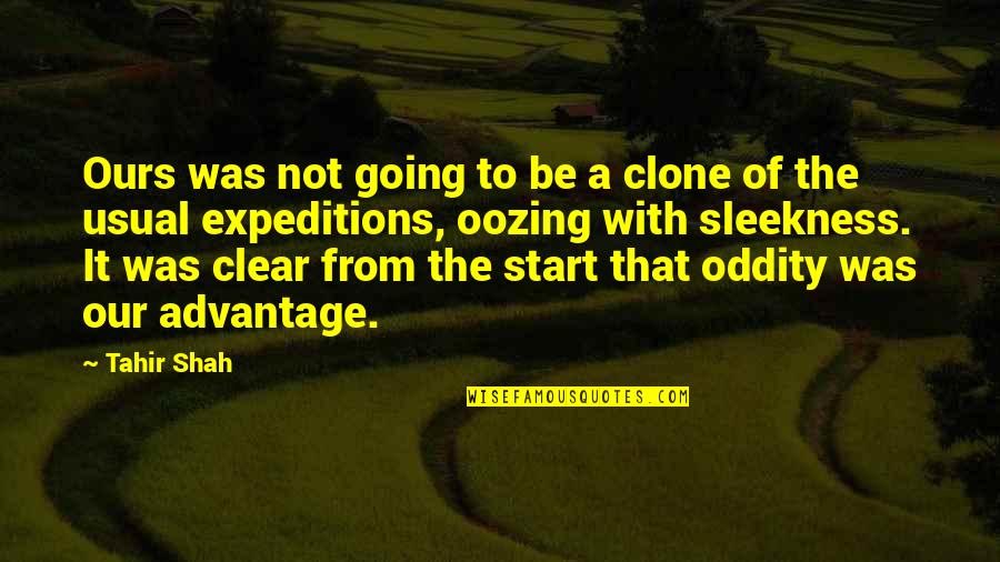 Sleekness Quotes By Tahir Shah: Ours was not going to be a clone