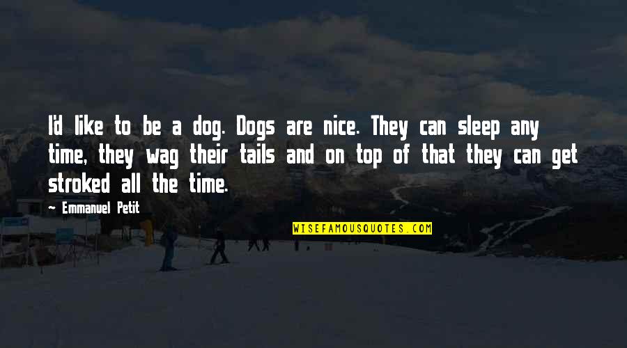 Sleep On Time Quotes By Emmanuel Petit: I'd like to be a dog. Dogs are