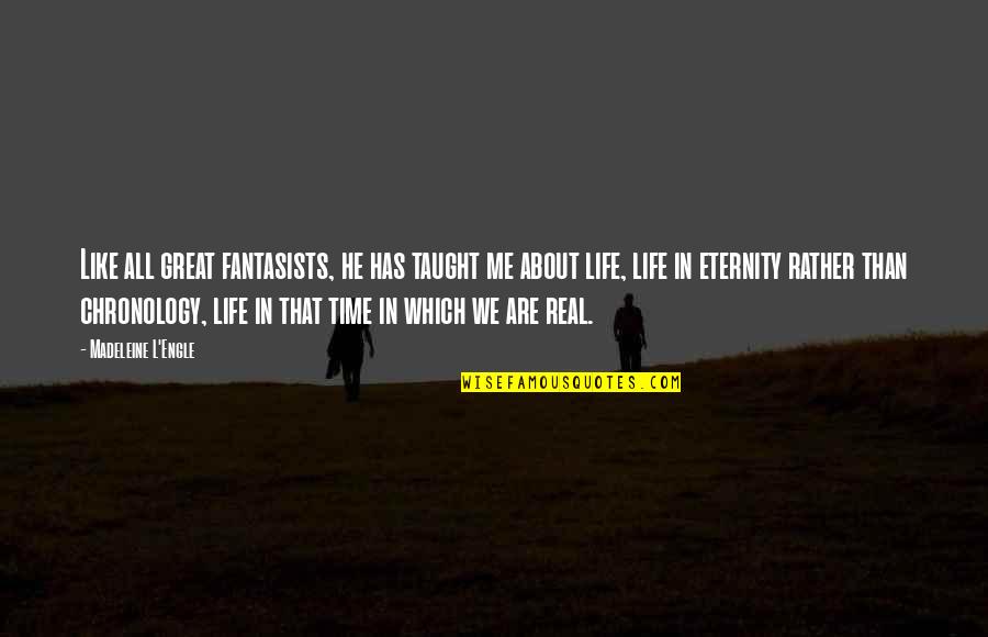 Sleep Problems Love Quotes By Madeleine L'Engle: Like all great fantasists, he has taught me Sleep Problems Love Quotes By Madeleine L'Engle: Like all great fantasists, he has taught me